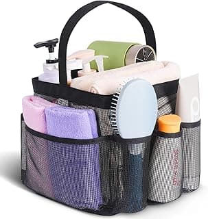 EUDELE Mesh Shower Caddy Portable for College Dorm Room Essentials, Shower Caddy Dorm with 8-Pocket Large Capacity for Beach, Swimming, Gym...
