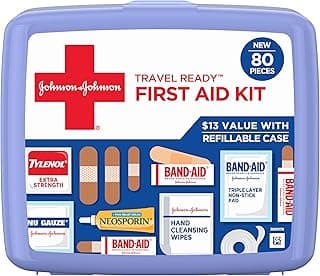 BAND-AID Brand Travel Ready Portable Emergency First Aid Kit, Minor Wound Care, Perfect for Home, Car, Camping, Travel & Outdoor Essentials...